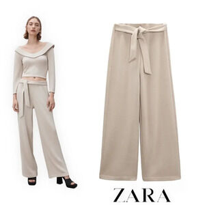 ZARA | Mink | SOFT WIDE LEG PANTS
